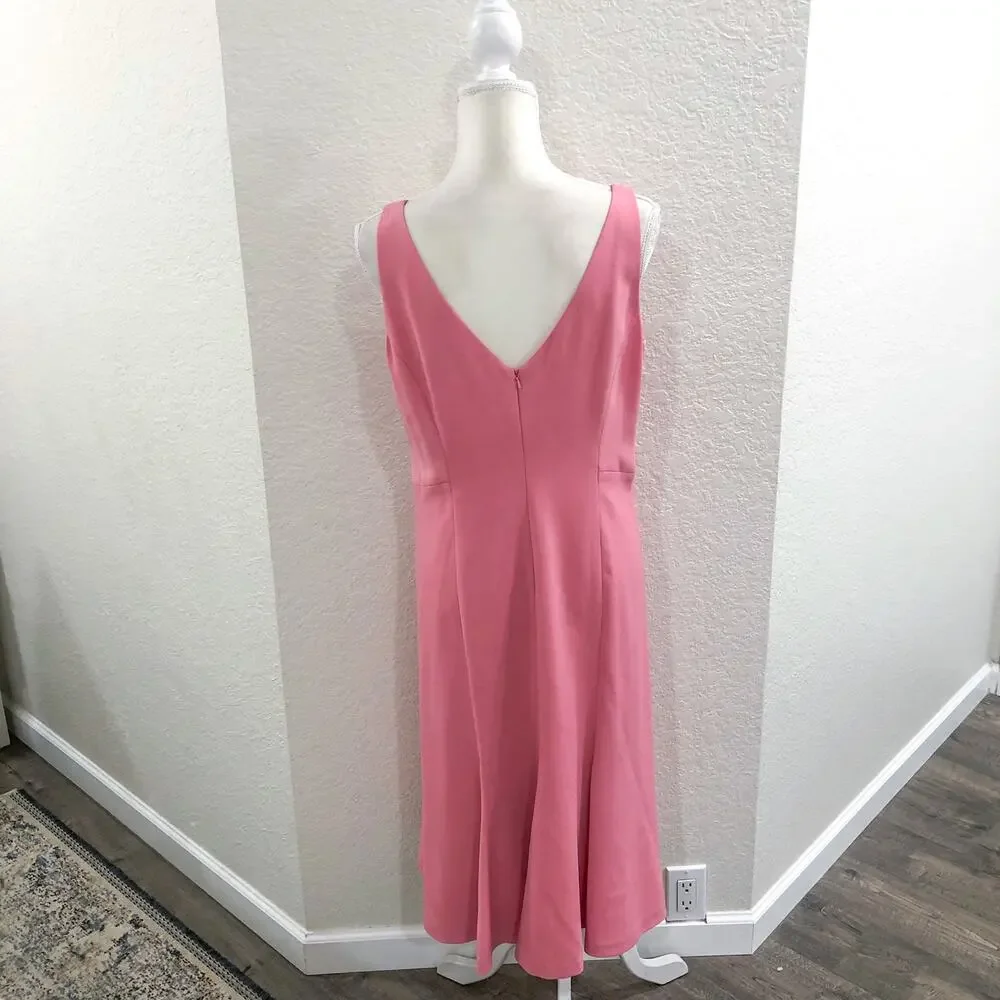 Bloomingdales Geranium Pink Midi Dress - Picture 5 of 10